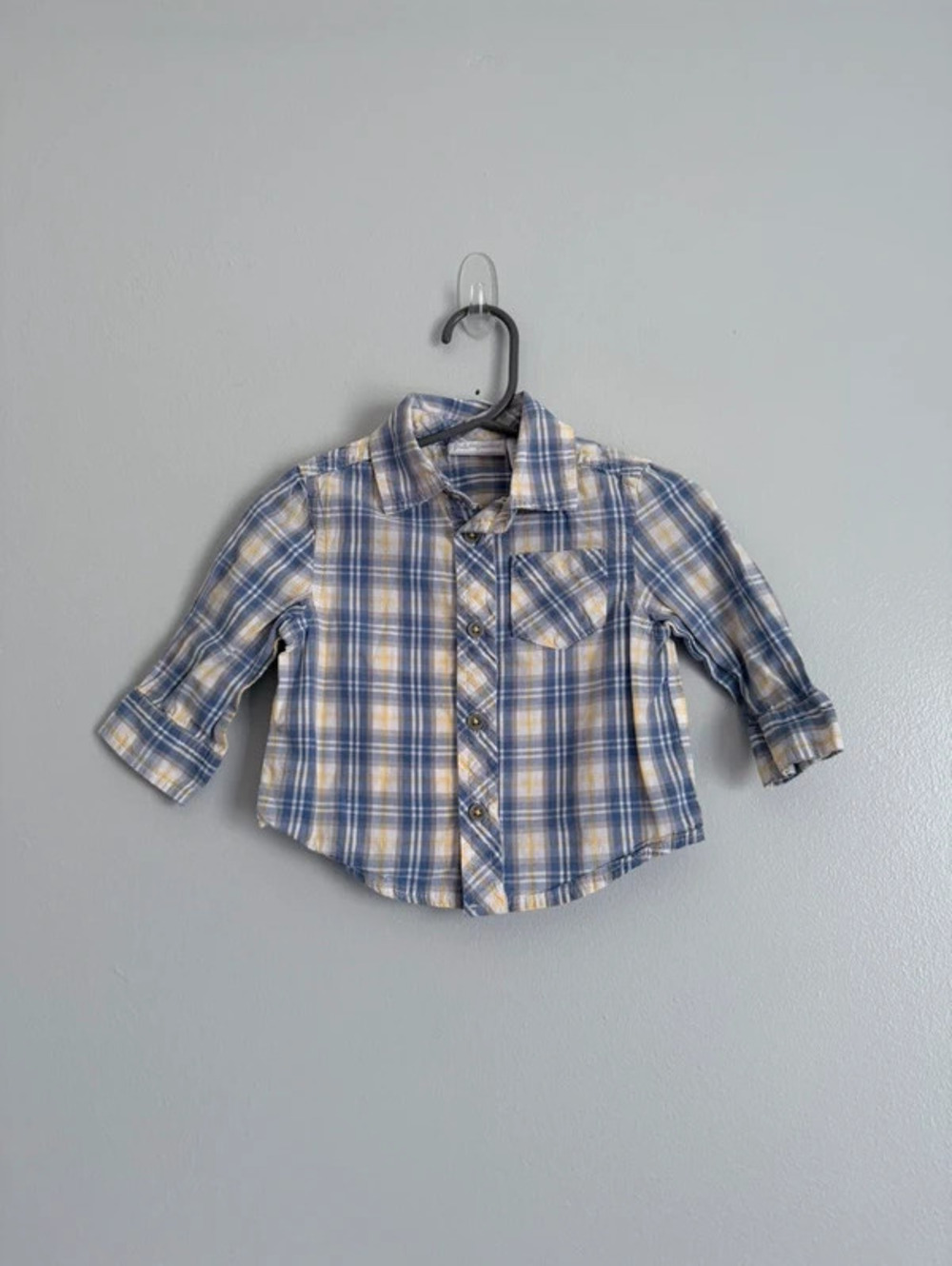 First Impressions Baby Boys Plaid Button Down Shirt 6-9M